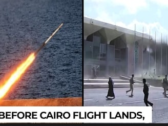 Houthi missile lands near Aden runway minutes before Cairo flight arrives; Civilians in crosshairs?