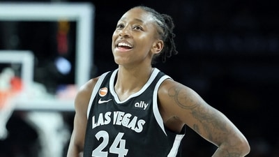Jewell Loyd has been ruled out for the Aces vs Valkyries Game 2. (Getty Images via AFP) Jewell Loyd has been ruled out for the Aces vs Valkyries Game 2. (Getty Images via AFP)