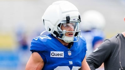 Braxton Berrios of the New York Giants looks on during the New York Giants training camp at The Greenbrier on August 3. (Getty Images via AFP) Braxton Berrios of the New York Giants looks on during the New York Giants training camp at The Greenbrier on August 3. (Getty Images via AFP)