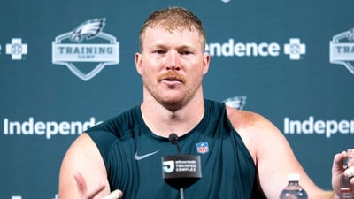 Cam Jurgens trade comes just one day after Lane Johnson’s retirement. (AP Photo) Cam Jurgens trade comes just one day after Lane Johnson’s retirement. (AP Photo)