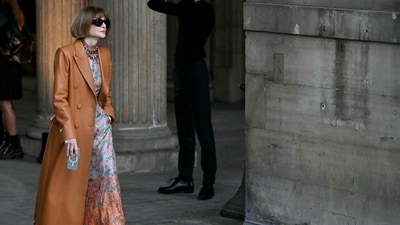 British-US fashion editor Anna Wintour arrives ahead of the Louis Vuitton Women's Spring/Summer 2027 collection fashion show as part of the Paris Fashion Week. (AFP) British-US fashion editor Anna Wintour arrives ahead of the Louis Vuitton Women's Spring/Summer 2027 collection fashion show as part of the Paris Fashion Week. (AFP)