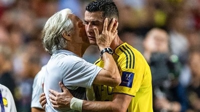 Jorge Jesus has responded to Cristiano Ronaldo's allegations (AFP)