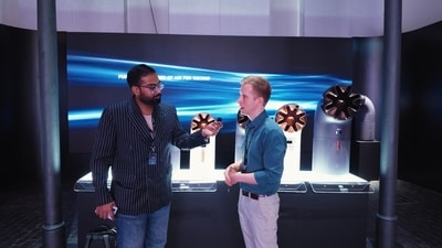 Shaurya Sharma (left) with Matt Jennings (right). (Hindustan Times)
