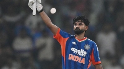 Indian skipper Shreyas Iyer scored a match-winning ton against West Indies on Tuesday. (Deepak Gupta/Hindustan Times) Indian skipper Shreyas Iyer scored a match-winning ton against West Indies on Tuesday. (Deepak Gupta/Hindustan Times)