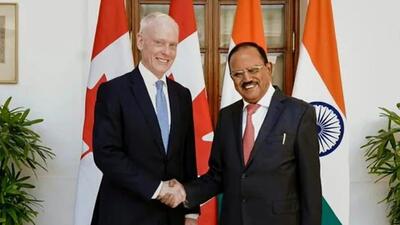 Meeting between National Security Adviser Ajit Doval and his Canadian counterpart David Morrison (PTI) Meeting between National Security Adviser Ajit Doval and his Canadian counterpart David Morrison (PTI)