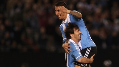 Angel di Maria shares a heartfelt message for Lionel Messi after his Argentina farewell. (AP Photo)
