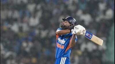 Shreyas Iyer in action vs West Indies in Lucknow on Tuesday. (PTI) Shreyas Iyer in action vs West Indies in Lucknow on Tuesday. (PTI)
