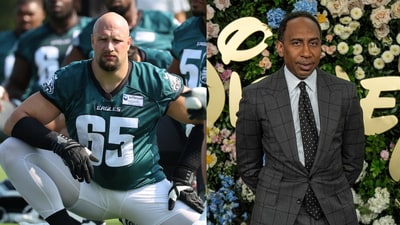 Lane Johnson (L) and Stephen A. Smith. (File Photos) Lane Johnson (L) and Stephen A. Smith. (File Photos)