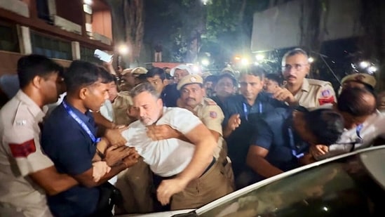 CEC Gyanesh Kumar row LIVE: Lok Sabha LoP Rahul Gandhi was detained by Delhi Police during a sit-in protest staged by INDIA bloc MPs at Akashvani Bhavan against Chief Election Commissioner Gyanesh Kumar on Tuesday before being released. CEC Gyanesh Kumar row LIVE: Lok Sabha LoP Rahul Gandhi was detained by Delhi Police during a sit-in protest staged by INDIA bloc MPs at Akashvani Bhavan against Chief Election Commissioner Gyanesh Kumar on Tuesday before being released.