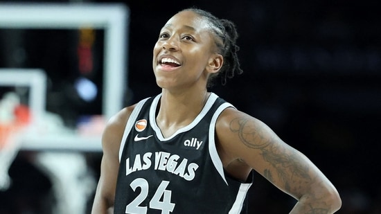 Jewell Loyd has been ruled out for the Aces vs Valkyries Game 2. (Getty Images via AFP)