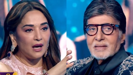 Madhuri Dixit leaves Amitabh Bachchan embarrassed as she shows his dance to Ek Do Teen.
