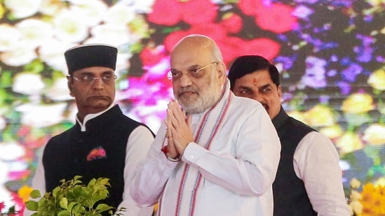 Union Home Minister Amit Shah is attending the ‘Viksit Bharat Sankalp Sabha’ and ‘Seva Jyoti Yatra’ programme in Gurugram.