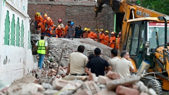 Eight people, including a three-year-old child, have been rescued. Some people are still feared to be trapped under the debris.