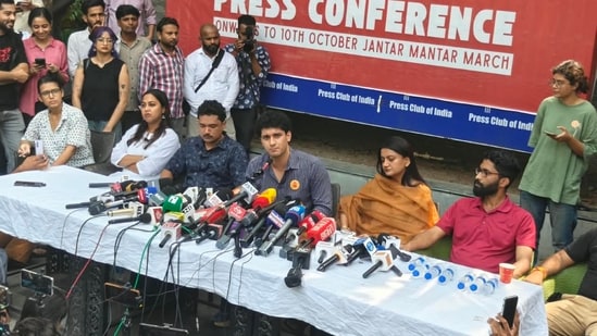 All India Students' Association president Neha Bora said that it was time to desert the Bharatiya Janata Party, which they have accused of colluding with the ECI over the SIR issue. (HT Photo)