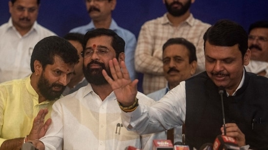 Referring to the tussle, chief minister Devendra Fadnavis said the two parties were holding discussions to arrive at a consensus. (HT photo)