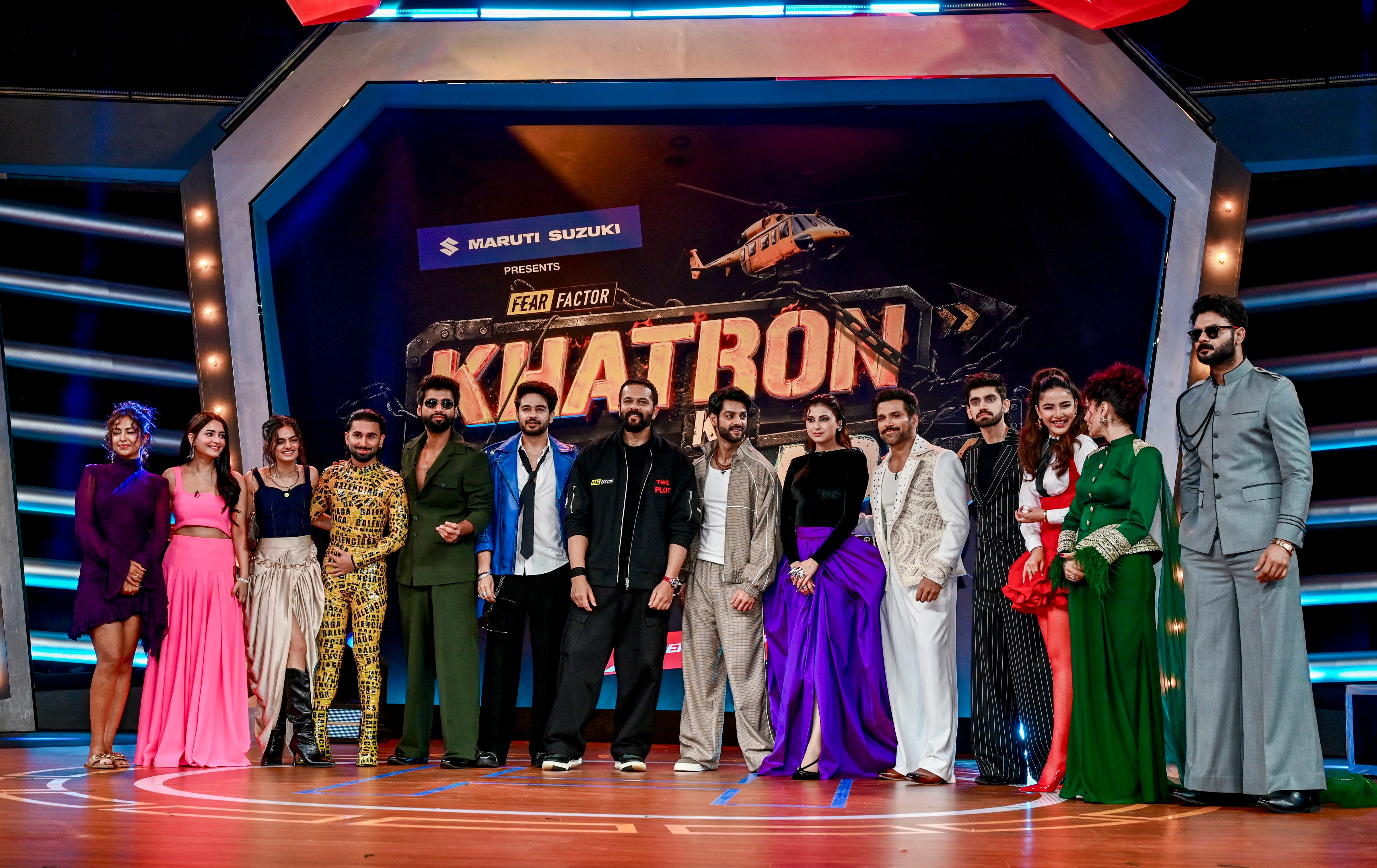 Mumbai: Actors, from left, Avika Gor, Shagun Sharma and Ruhaanika Dhawan, internet personality Orry, actor and comedian Harsh Gujral, actor Gaurav Khanna, filmmaker and show host Rohit Shetty and actors Karan Wahi, Farrhana Bhatt, Rithvik Dhanjani, Avinash Mishra, Jasmin Bhasin, Rubina Dilaik and Vishal Aditya Singh during the shooting for the Grand Finale of 'Khatron Ke Khiladi', in Mumbai, Maharashtra, Sunday, Sept. 13, 2026. (PTI Photo) (PTI09_13_2026_000428B) (PTI) Mumbai: Actors, from left, Avika Gor, Shagun Sharma and Ruhaanika Dhawan, internet personality Orry, actor and comedian Harsh Gujral, actor Gaurav Khanna, filmmaker and show host Rohit Shetty and actors Karan Wahi, Farrhana Bhatt, Rithvik Dhanjani, Avinash Mishra, Jasmin Bhasin, Rubina Dilaik and Vishal Aditya Singh during the shooting for the Grand Finale of 'Khatron Ke Khiladi', in Mumbai, Maharashtra, Sunday, Sept. 13, 2026. (PTI Photo) (PTI09_13_2026_000428B) (PTI)