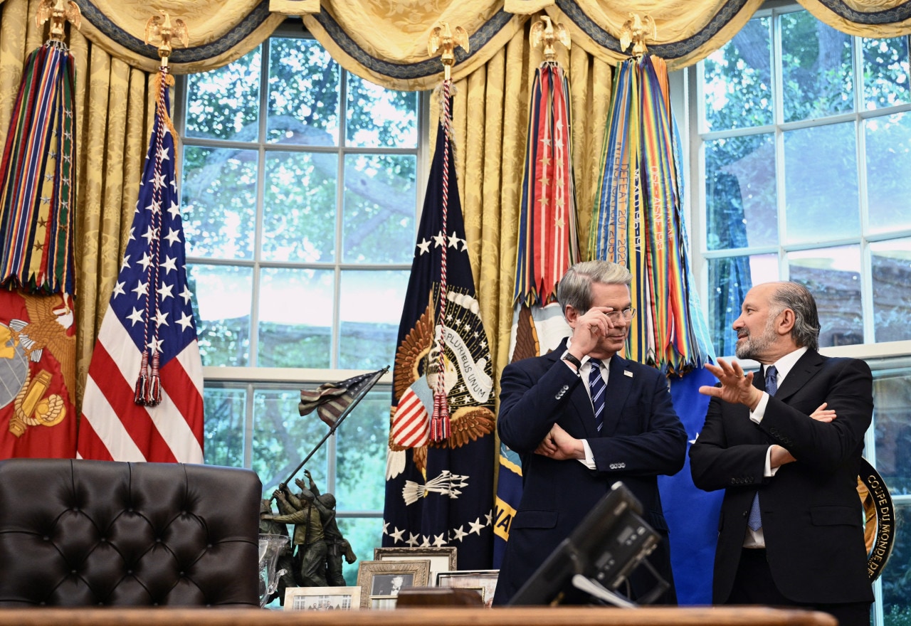 Bessent with Commerce Secretary Howard Lutnick in the Oval Office in August 2025. Bessent with Commerce Secretary Howard Lutnick in the Oval Office in August 2025.