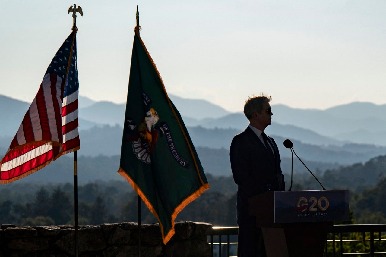 Bessent spoke at the G-20 finance ministers meeting in North Carolina in September. Bessent spoke at the G-20 finance ministers meeting in North Carolina in September.