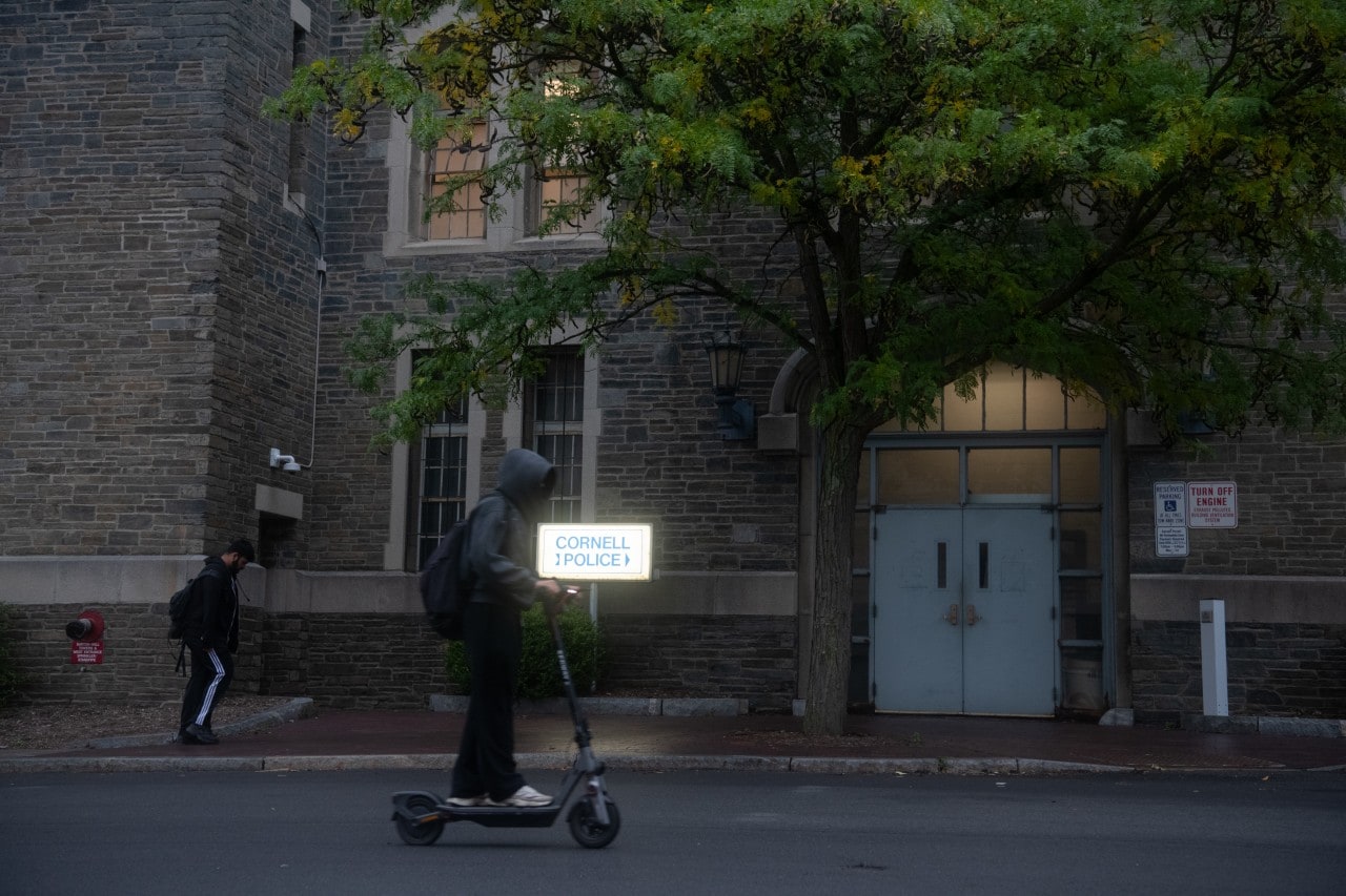 The Cornell University Police Department on campus. The Cornell University Police Department on campus.