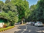 A street outside CEC’s residence in Delhi. (HT Photo)