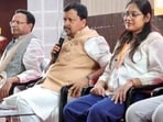 Bharatiya Janata Party national president Nitin Nabin interacting with youth at an event in Varanasi on October 8. (HT photo)