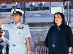 Admiral Krishna Swaminathan, Chief of the Naval Staff and headmaster Ruchi Pradhan Datta