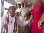 Row erupts over Telangana MLA Ranga Reddy's interaction with girl student on RTC bus.