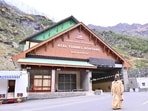 President Droupadi Murmu visits the Atal Tunnel at Rohtang, in Lahaul and Spiti district. (Aqil Khan /HT)