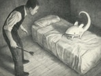 Shaun Tan’s 2006 work, The Arrival, unfolds through images and not words.