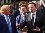 SpaceX AI Founder and CEO Elon Musk speaks to the media and US President Donald Trump listens at the White House driveway following a luncheon for tech leaders in the East Room, in Washington, D.C., US, September 29, 2026. (REUTERS)