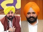 Punjab chief minister Bhagwant Mann’s officer on special duty (OSD) Rajbir Singh Ghuman (right).
