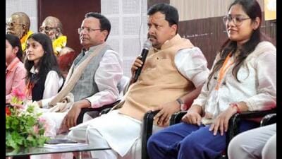 Bharatiya Janata Party national president Nitin Nabin interacting with youth at an event in Varanasi on October 8. (HT photo) Bharatiya Janata Party national president Nitin Nabin interacting with youth at an event in Varanasi on October 8. (HT photo)