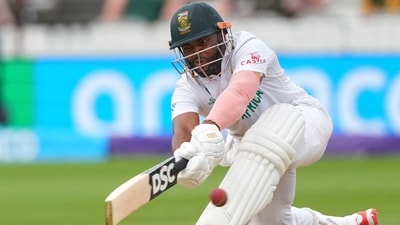 South Africa's captain Temba Bavuma plays a shot. (AP) South Africa's captain Temba Bavuma plays a shot. (AP)