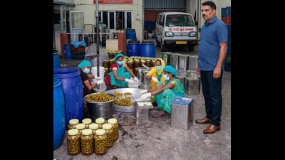 Finished aonla products being packaged in Pratapgarh. (HT Photo) Finished aonla products being packaged in Pratapgarh. (HT Photo)