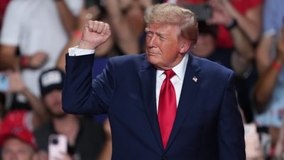 Trump claimed that he had settled eight wars over the past year, helped secure the release of hostages and prevented several conflicts by threatening countries with tariffs. (AP) Trump claimed that he had settled eight wars over the past year, helped secure the release of hostages and prevented several conflicts by threatening countries with tariffs. (AP)