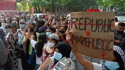 Lady Shri Ram College students hold a "Call for Solidarity March" over the gang rape of a minor near Aastha Kunj at National Park, in New Delhi. (ANI) Lady Shri Ram College students hold a "Call for Solidarity March" over the gang rape of a minor near Aastha Kunj at National Park, in New Delhi. (ANI)