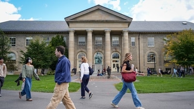 Students walk the campus grounds at Cornell University in Ithaca, New York on October 8. (Getty Images via AFP) Students walk the campus grounds at Cornell University in Ithaca, New York on October 8. (Getty Images via AFP)