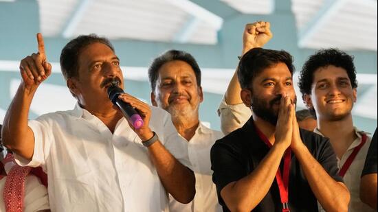 Abhijit Dipke, Prakash Raj and Dhruv Rathee joined thousands at Bengaluru’s Freedom Park to protest SIR and demand Chief Election Commissioner Gyanesh Kumar’s resignation. (AP Photo/)