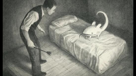 Shaun Tan’s 2006 work, The Arrival, unfolds through images and not words.