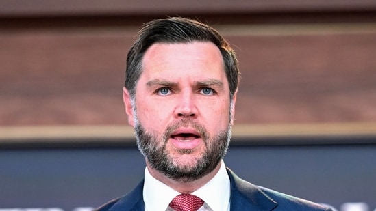 US Vice President JD Vance speaks during a press conference to provide an update in the federal investigation and crackdown regarding fraud and abuse of the H-1B visa program in Washington.