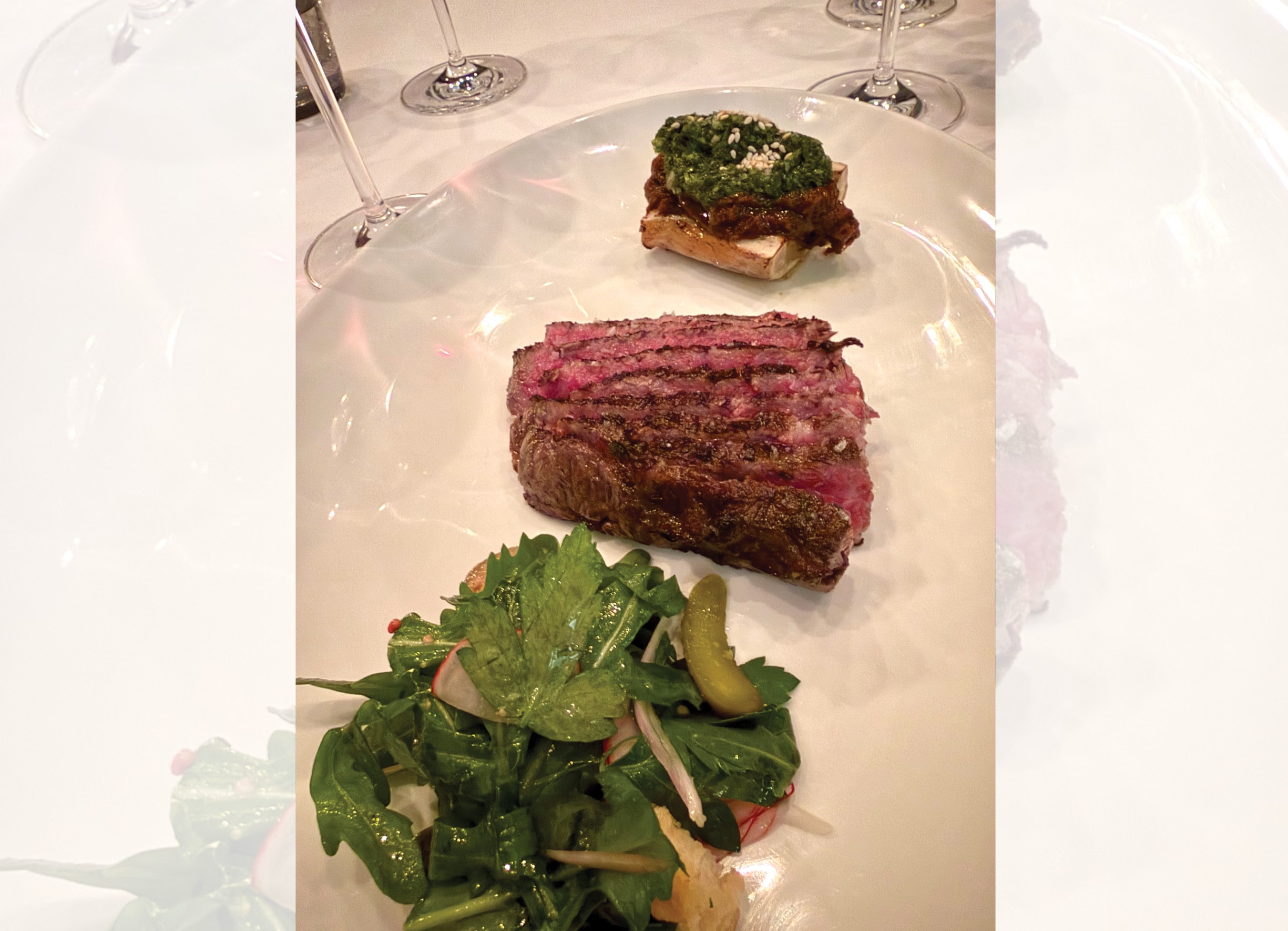 Pynt’s Blackmore steak with bone marrow is iconic. Pynt’s Blackmore steak with bone marrow is iconic.