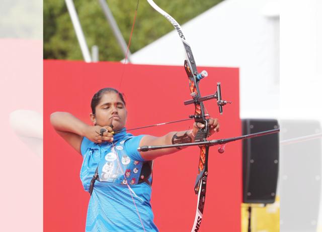 Archer Kumkum Mohod won Gold in both the team and individual recurve events at the Asian Games. (INSTAGRAM/@WORLDARCHERY) Archer Kumkum Mohod won Gold in both the team and individual recurve events at the Asian Games. (INSTAGRAM/@WORLDARCHERY)