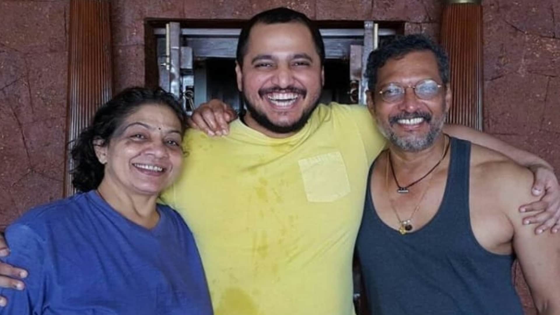 Nana Patekar with his family. Nana Patekar with his family.