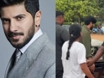 Female fans screamed 'please one photo' when they spotted Dulquer Salmaan shooting in Vizag. 