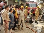Firefighters at the site (SOURCED)