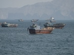FILE PHOTO: Vessels at the Strait of Hormuz, as seen from Musandam, Oman, October 2, 2026. REUTERS/Stringer/File Photo(REUTERS)