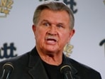 NFL legend Mike Ditka has died at 86, reviving memories of his support for Trump and his surprising refusal of the president’s 2016 RNC invitation.. (AP Photo/Keith Srakocic, File)