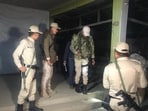 Officers said that around 9 pm, unidentified people hurled a hand grenade at the gate of B/107 RAF at New Lambulane.