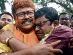 BJP candidate from Rejinagar Assembly Sakharav Sarker, right, has won the seat. BJP candidate from Rejinagar Assembly Sakharav Sarker, right, has won the seat.