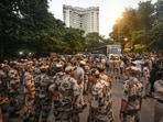 File photo of protesters demanding the resignation of Chief Election Commissioner Gyanesh Kumar amid heavy police deployment at Jantar Mantar last week.  